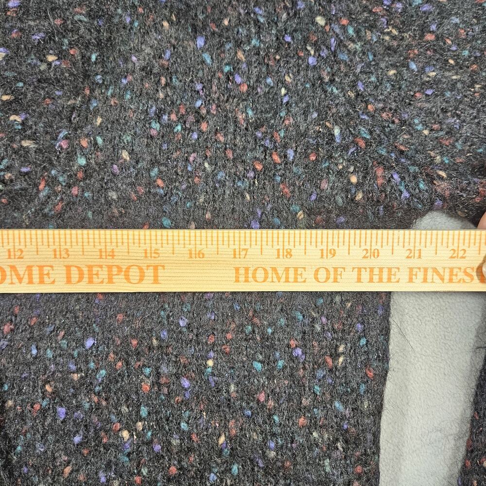 Vintage Cape Isle Knitters Cardigan Sweater Womens L Mohair Blend Flecked Button - Picture 10 of 12